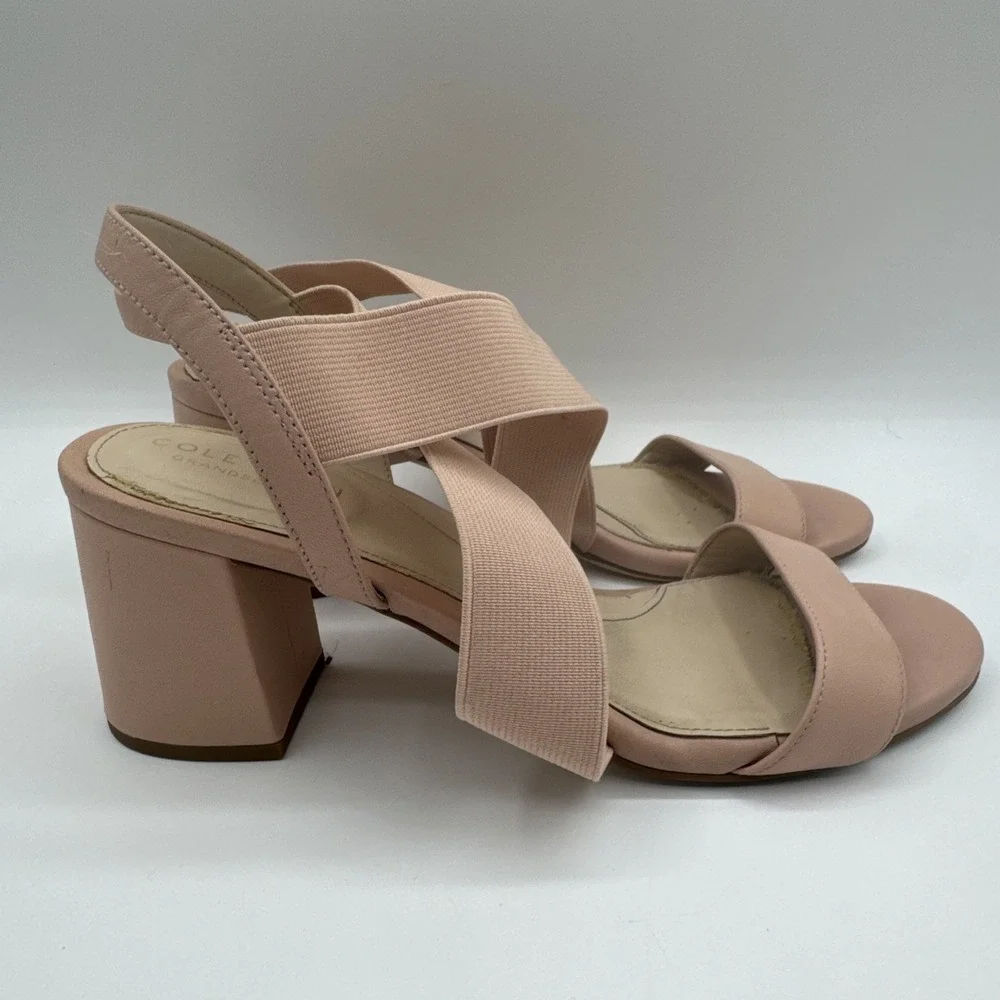 Cole Haan Aniston Elastic Sandal Mahogany Rose Leather 6.5‎  2.75
